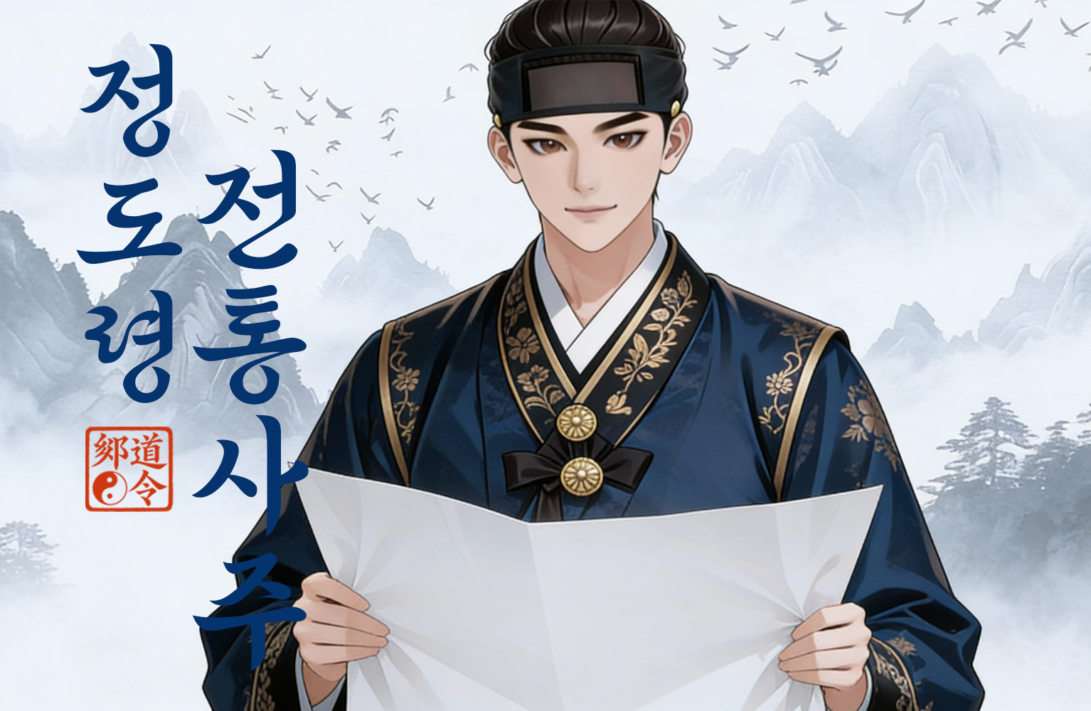 정도령 정통사주 배너 배경