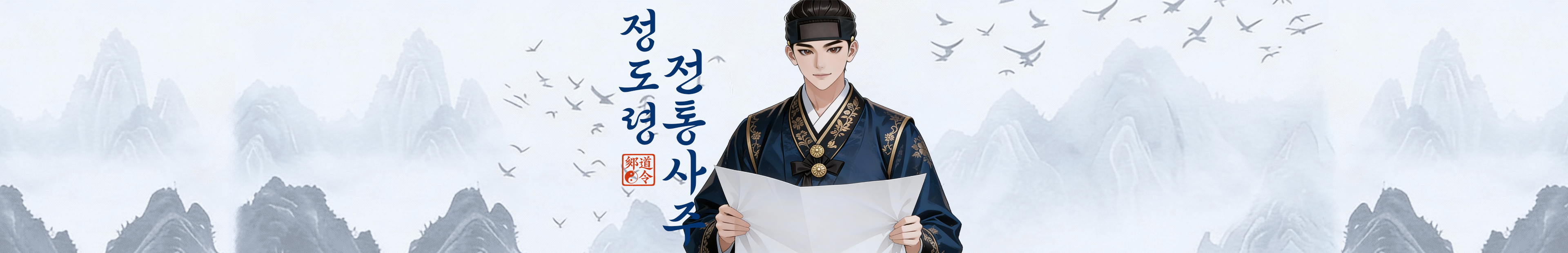 정도령 정통사주 배너 배경