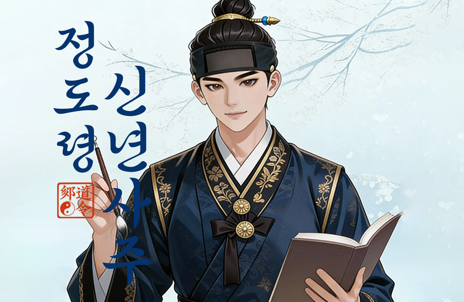 정도령의 신년운명서 배너 배경