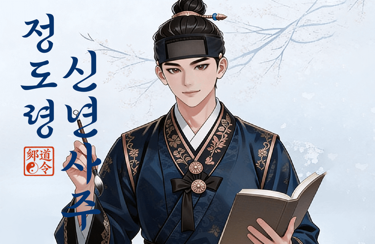 정도령의 신년운명서 배너 배경